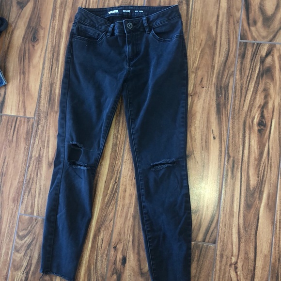 Vans Black Deconstructed Skinny Jeans - Picture 1 of 5